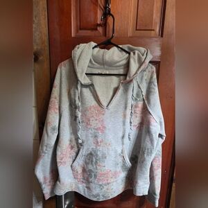 Maurices Floral Gray Hoodie
